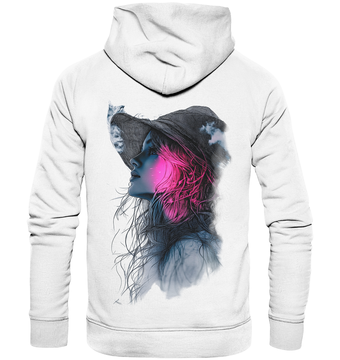 Frau (Rückseiten Druck) - Organic Fashion Hoodie