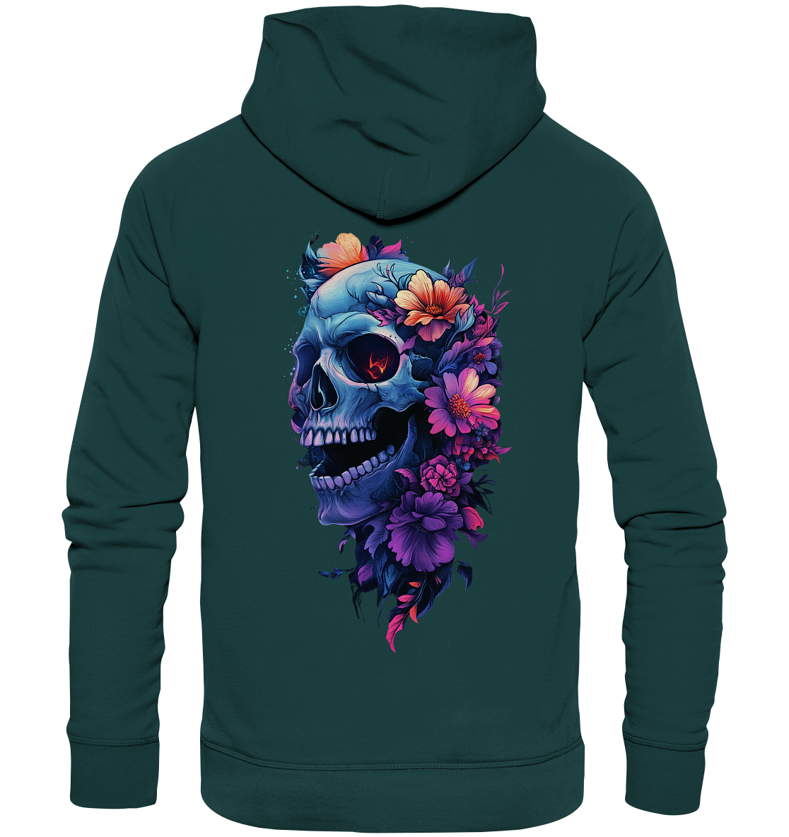Totenkopfs Blüte  - Organic Hoodie