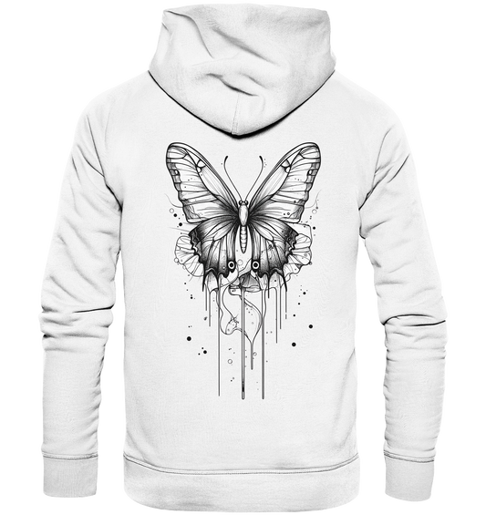 Schmetterlings träume (nur Rückseiten Druck) - Organic Hoodie