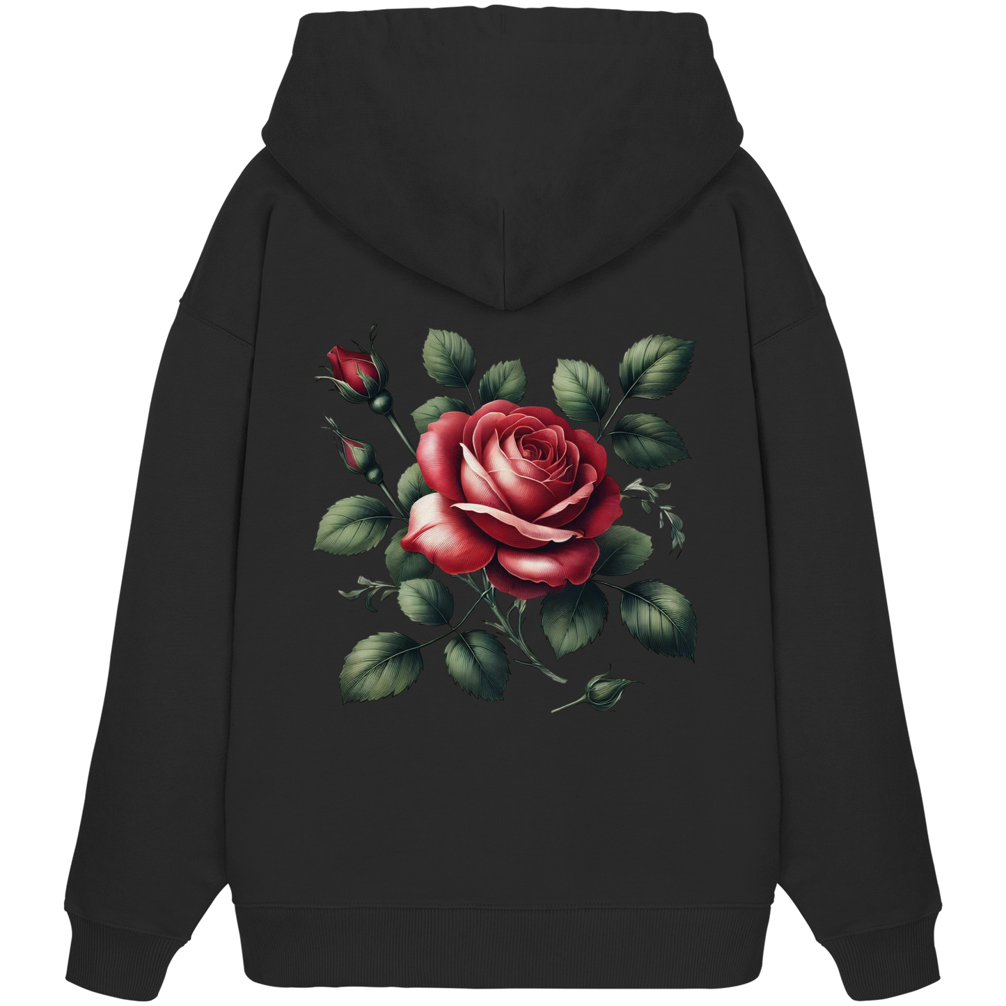 Broken Heart Black - Organic Oversize Hoodie