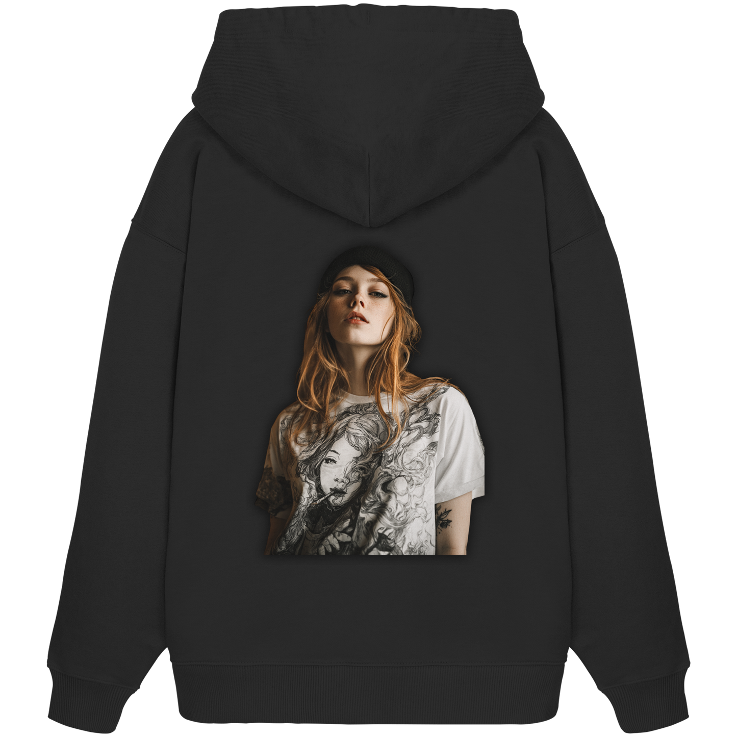 I only smoke the good Stuff (Schwarz) - Organic Oversize Hoodie