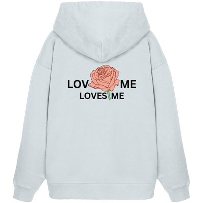 LOVES ME (Rote Rose) - Organic Oversize Hoodie