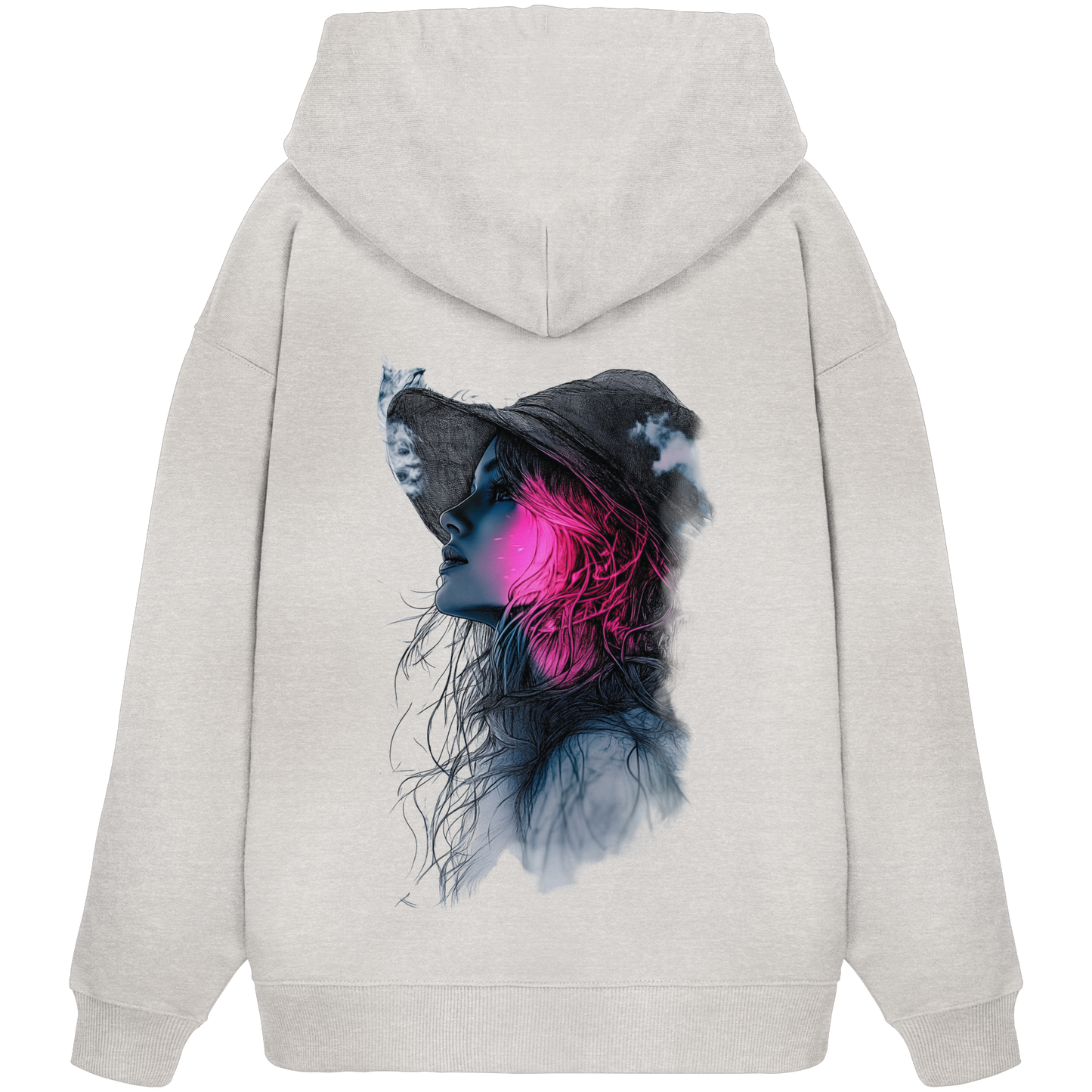 Frau (Rückseiten Druck) - Organic Oversize Hoodie