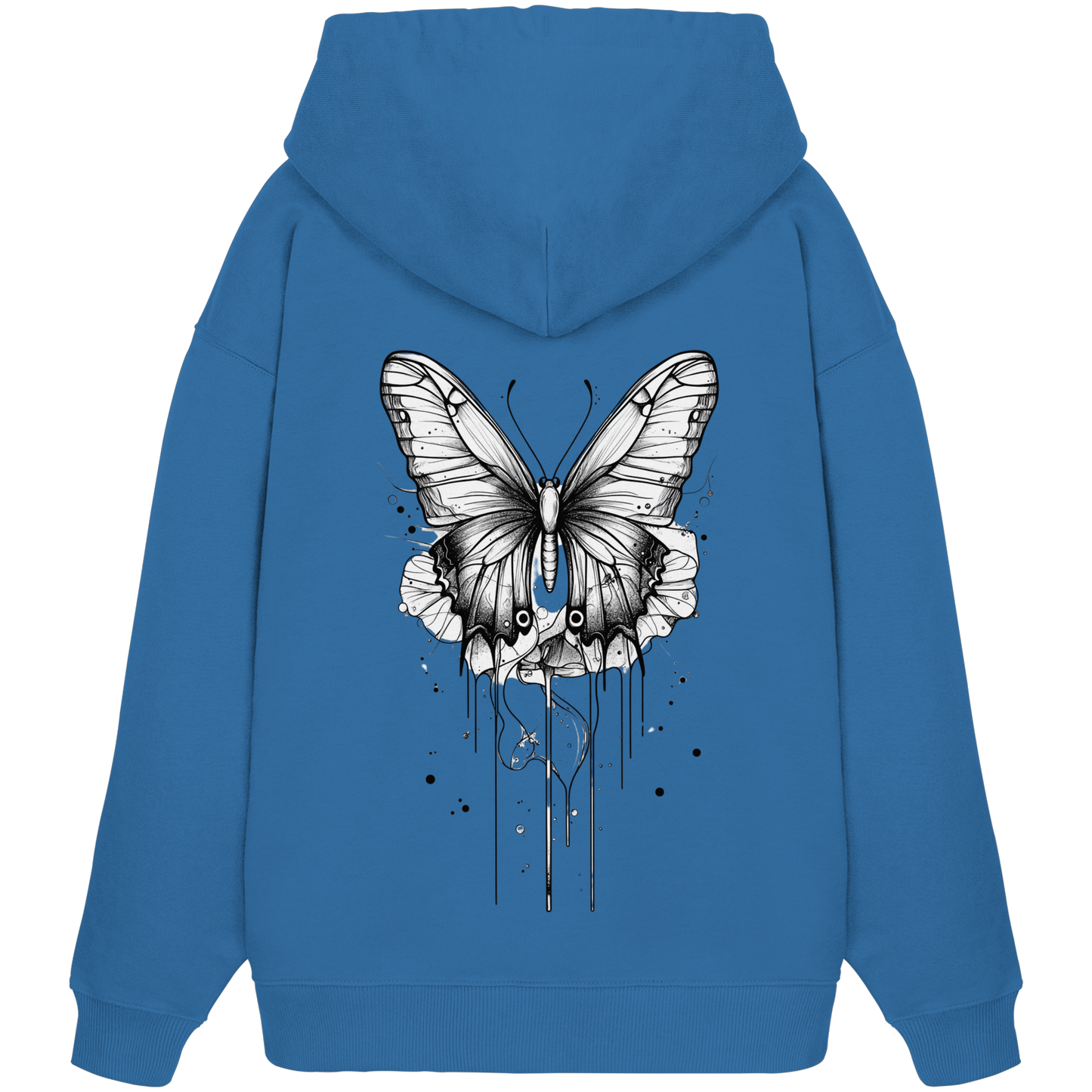 Schmetterlings träume (nur Rückseiten Druck) - Organic Oversize Hoodie