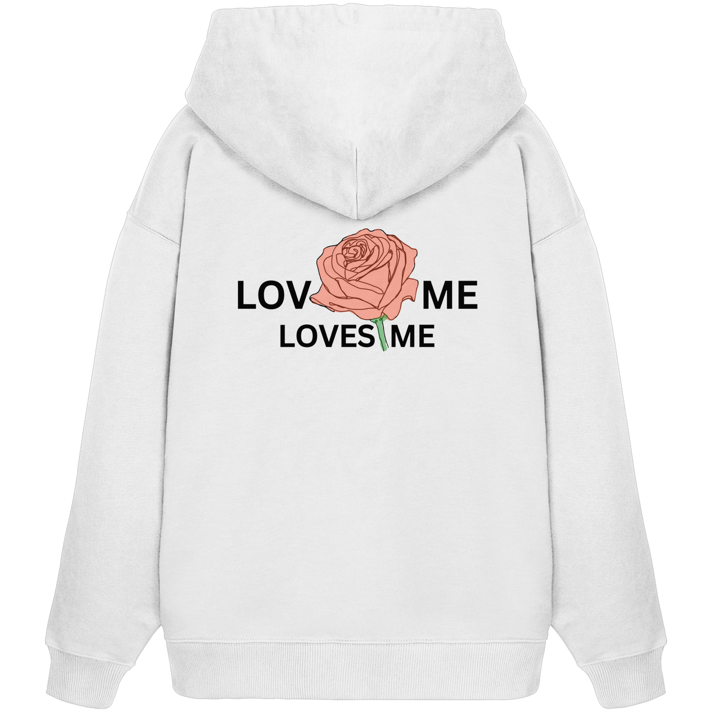 LOVES ME (Rote Rose) - Organic Oversize Hoodie