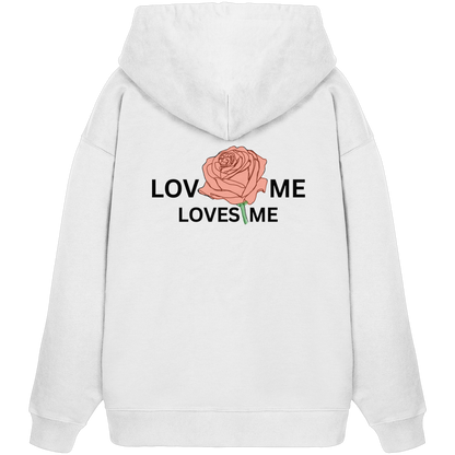 LOVES ME (Rote Rose) - Organic Oversize Hoodie