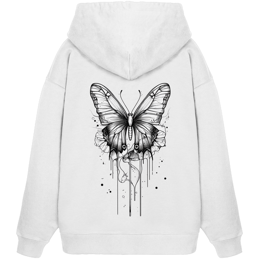 Schmetterlings träume (nur Rückseiten Druck) - Organic Oversize Hoodie