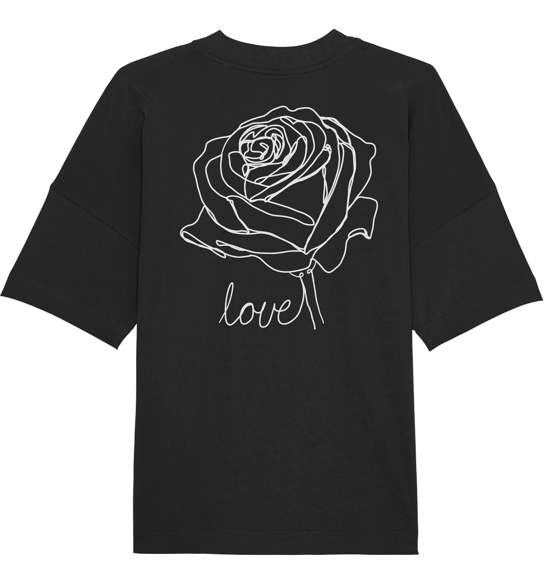 Rosen look Dunkel - Organic Oversize Shirt