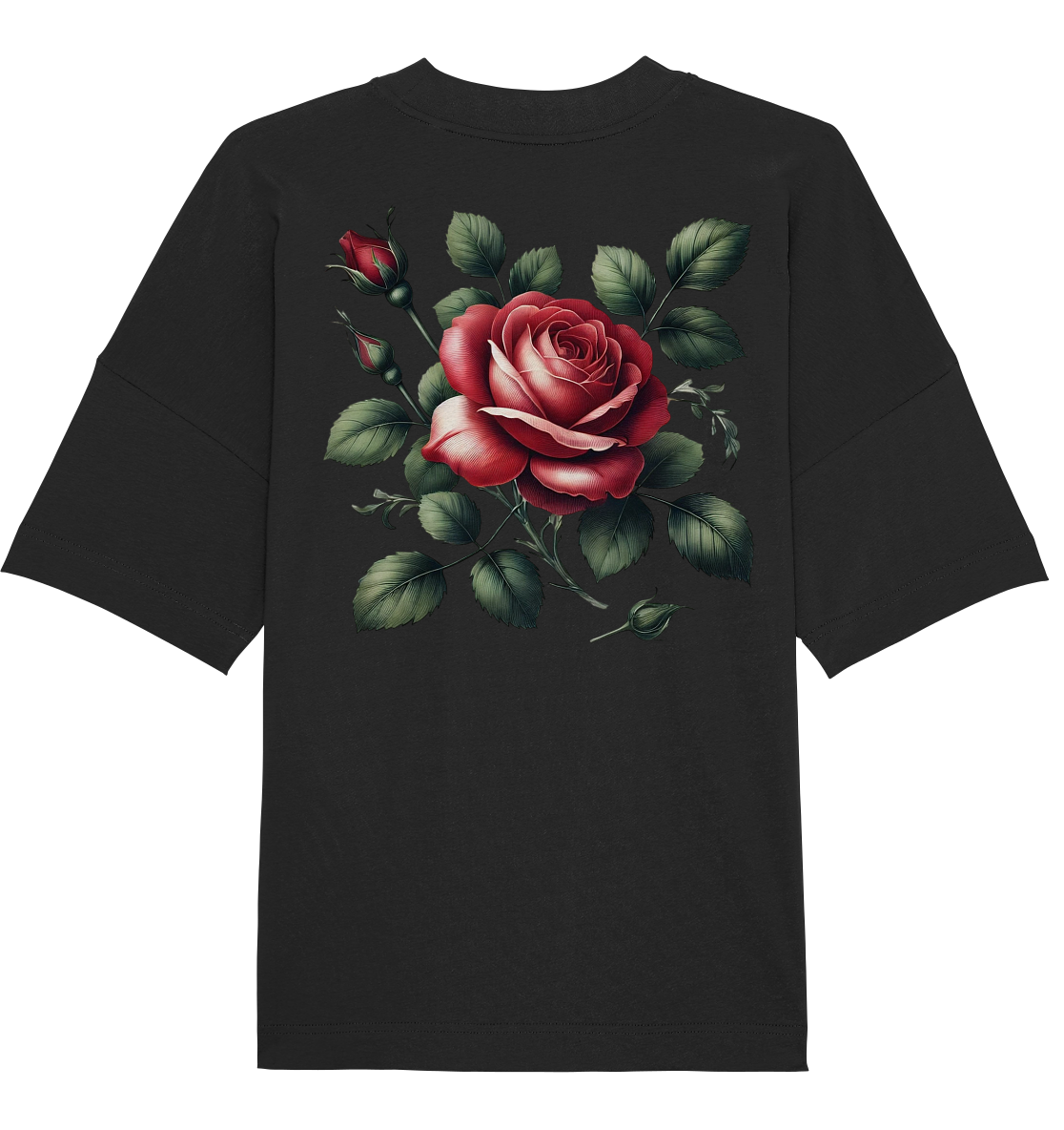 Broken Heart Black - Organic Oversize Shirt