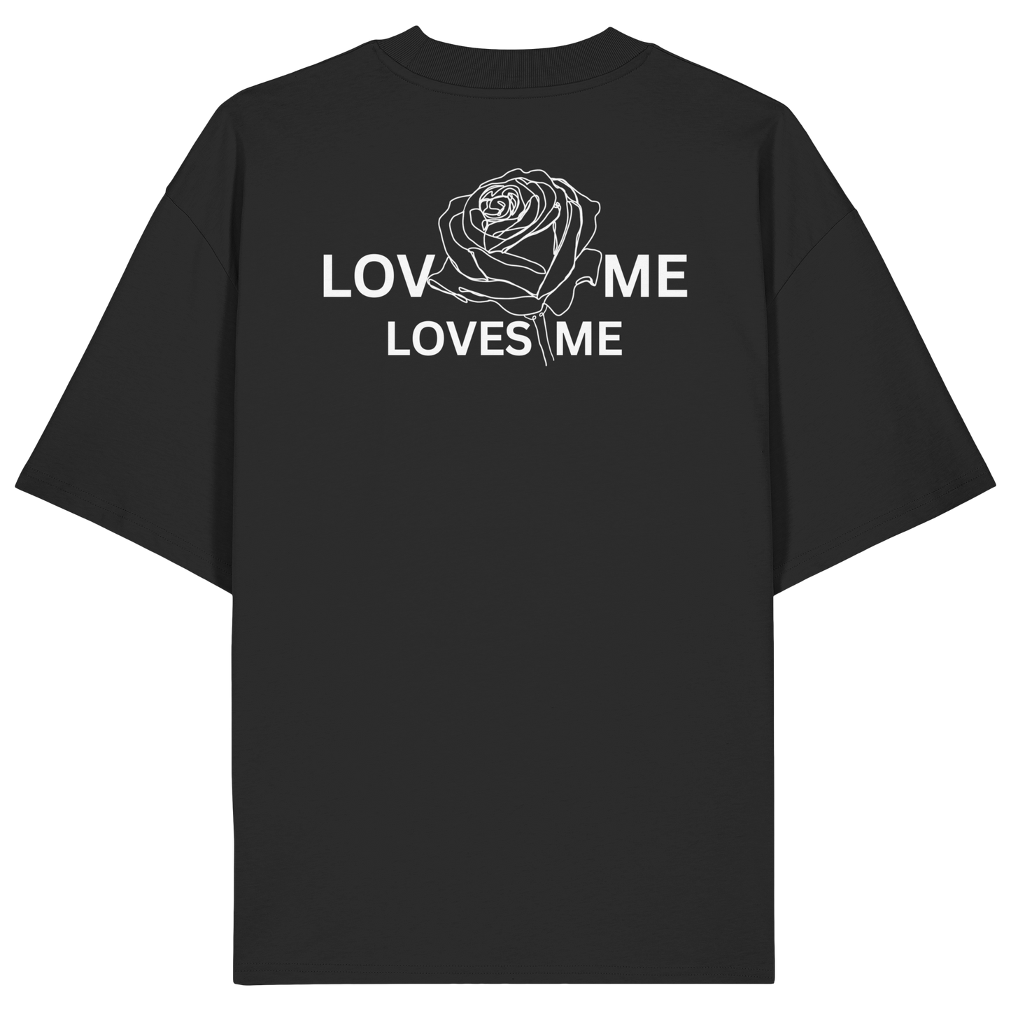 LOVES ME (Schwarz) - Organic Oversize Shirt