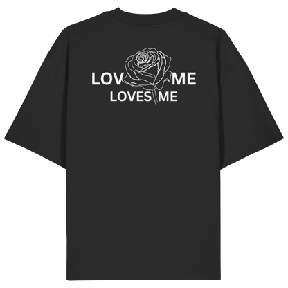 LOVES ME (Schwarz) - Organic Oversize Shirt