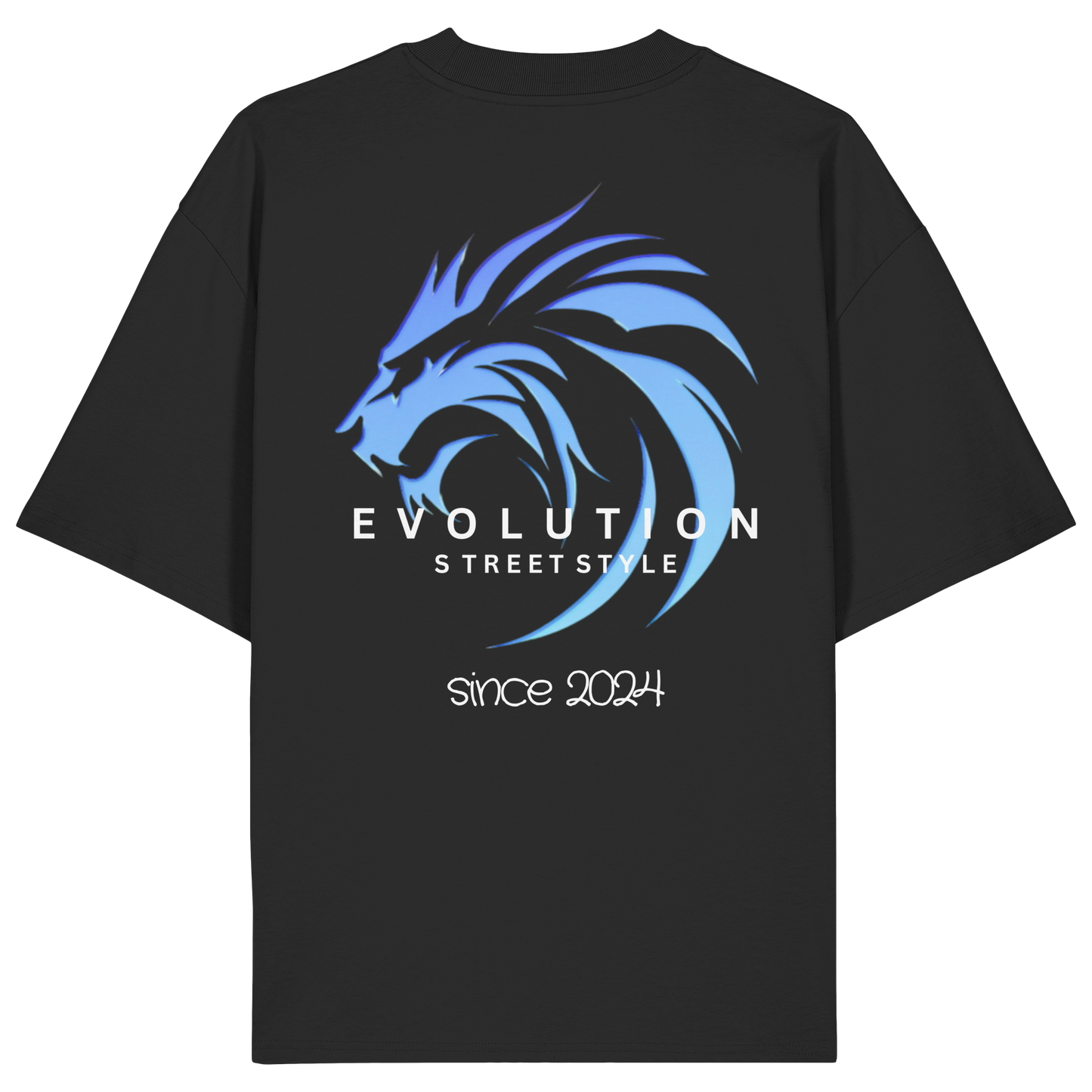 Limited Edition Evolution Street Style (weißer Schriftzüge) - Organic Oversize Shirt