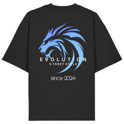 Limited Edition Evolution Street Style (weißer Schriftzüge) - Organic Oversize Shirt