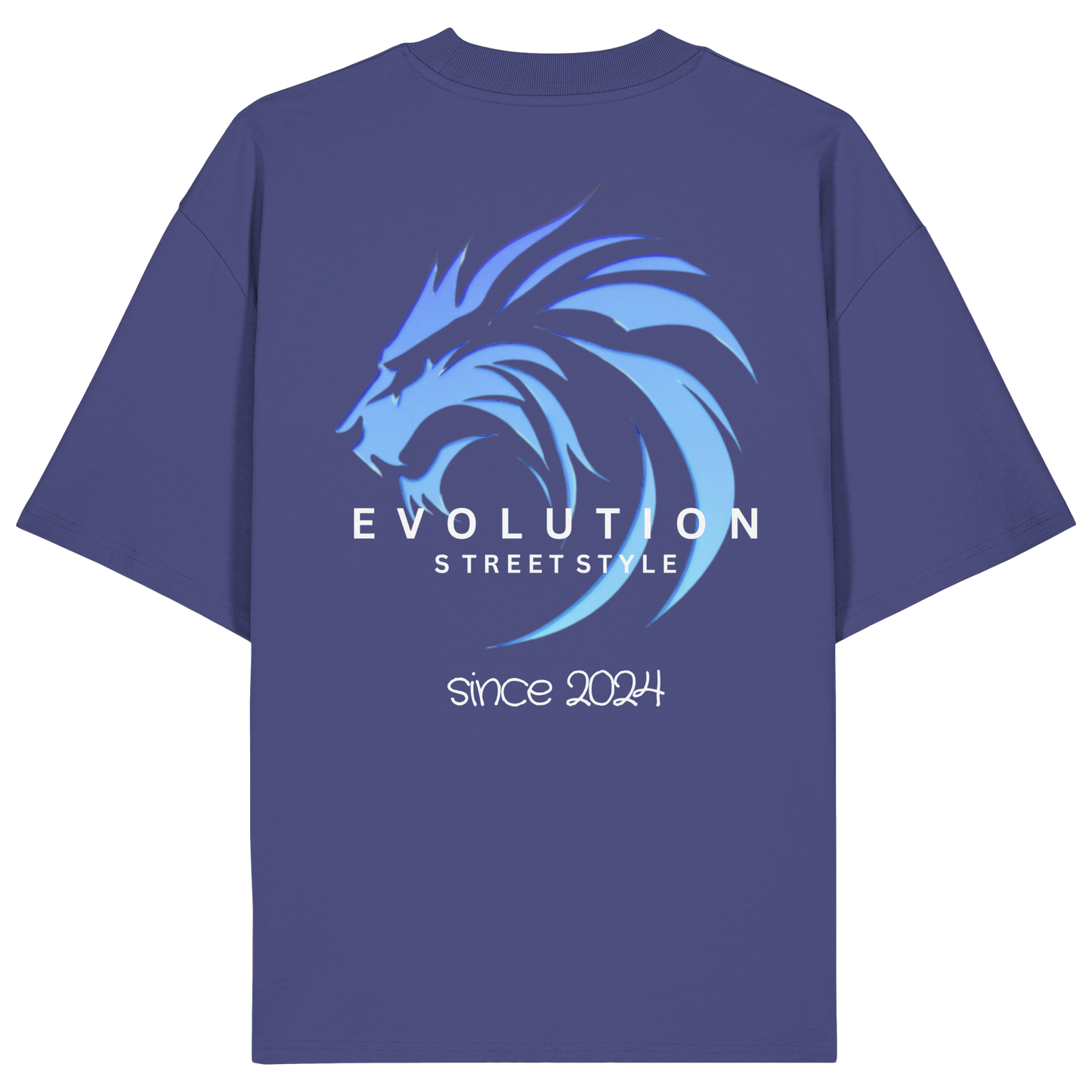 Limited Edition Evolution Street Style (weißer Schriftzüge) - Organic Oversize Shirt