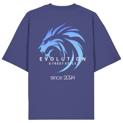 Limited Edition Evolution Street Style (weißer Schriftzüge) - Organic Oversize Shirt