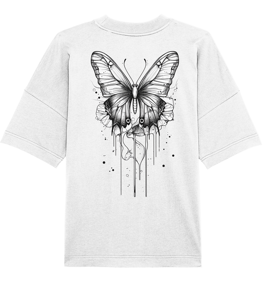 Schmetterlings träume (nur Rückseiten Druck) - Organic Oversize Shirt