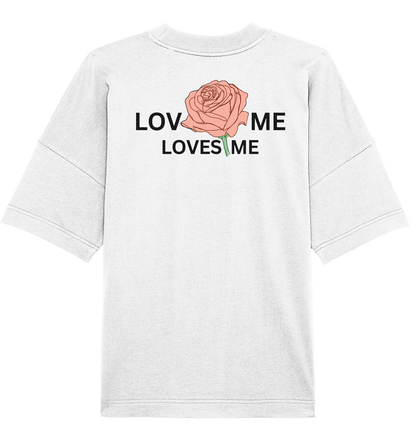 LOVES ME (Rote Rose) - Organic Oversize Shirt