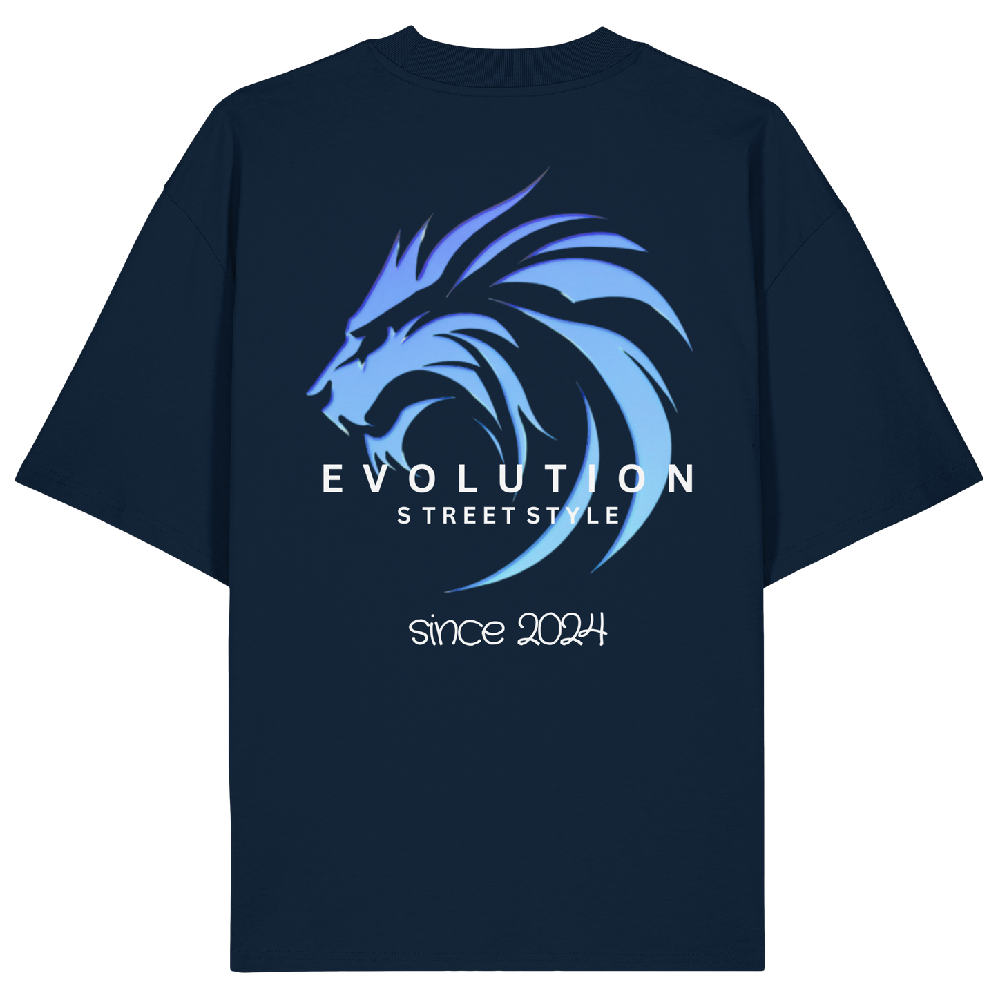 Limited Edition Evolution Street Style (weißer Schriftzüge) - Organic Oversize Shirt