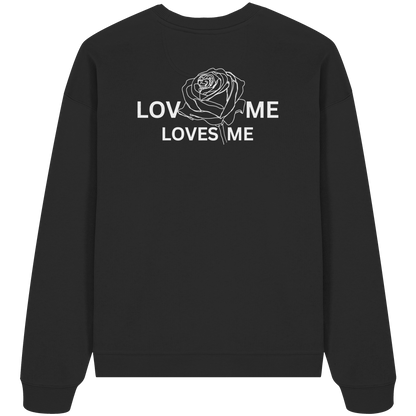 LOVES ME (Schwarz) - Organic Oversize Sweatshirt