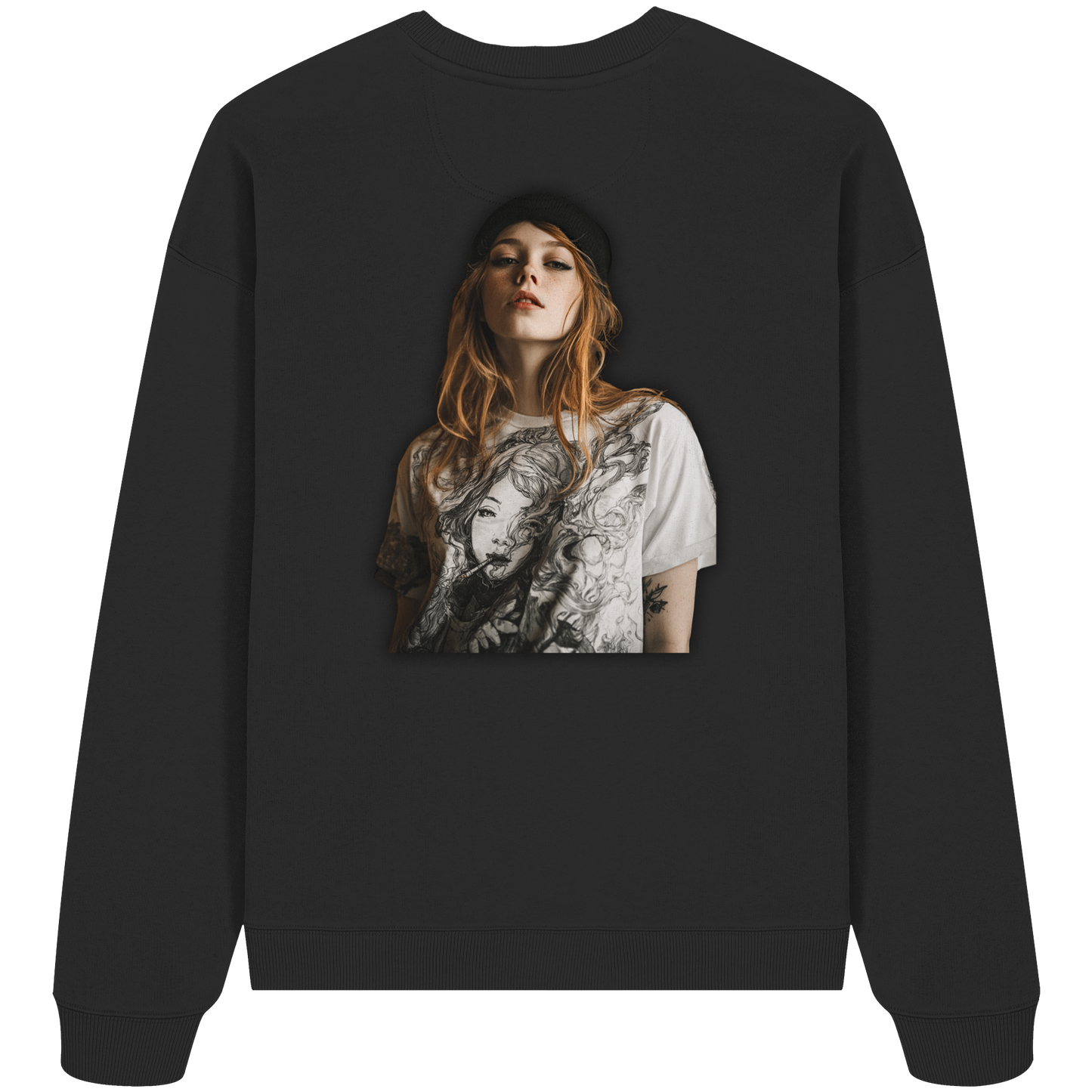 I only smoke the good Stuff (Schwarz) - Organic Oversize Sweatshirt