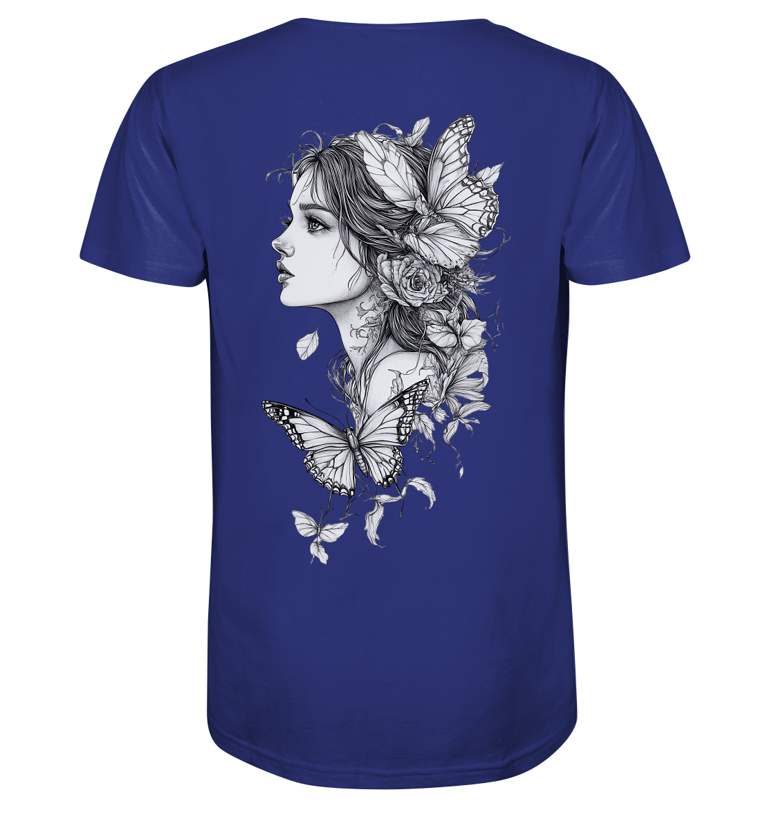 Schmetterlings Frau nur Rücken Druck - Organic Shirt