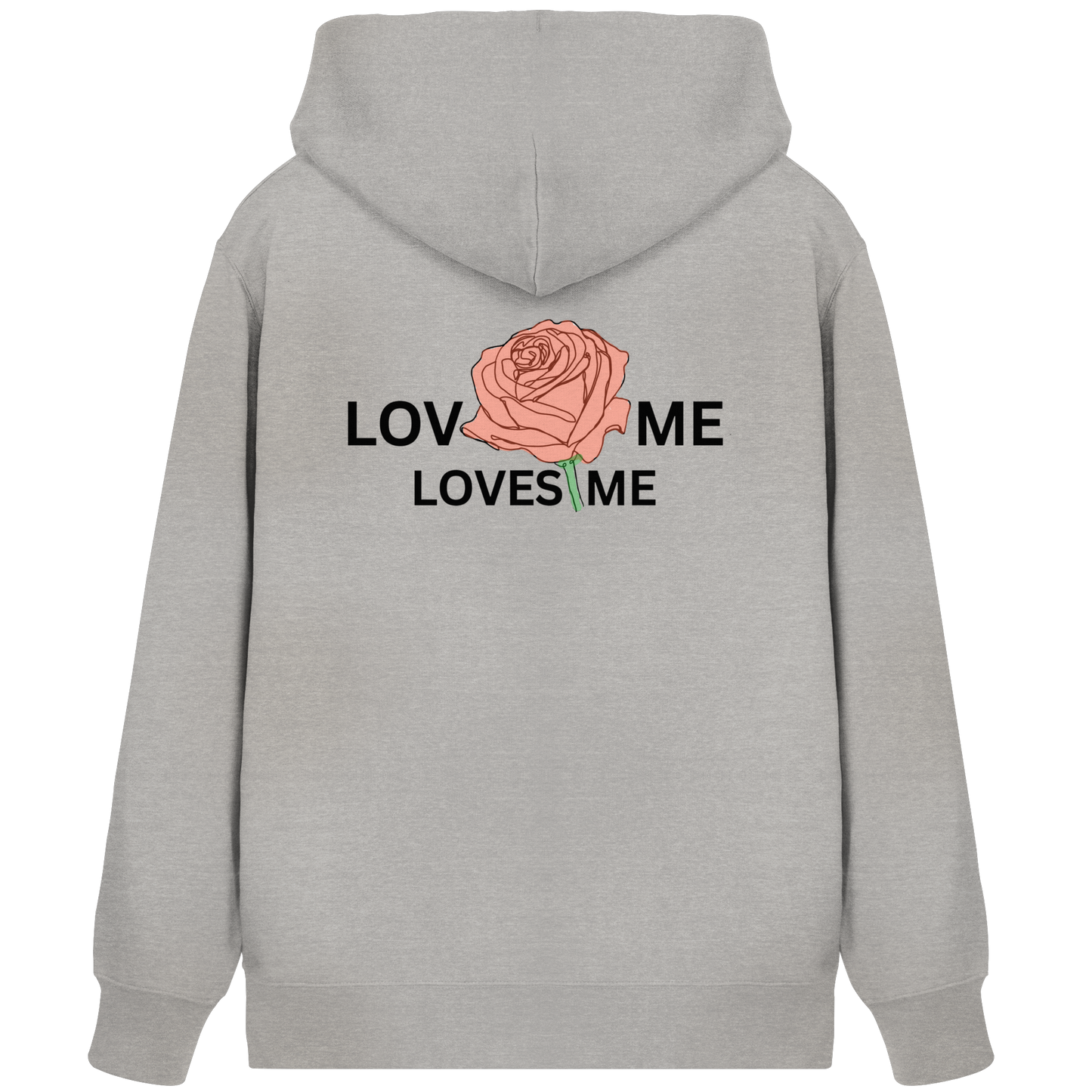 LOVES ME (Rote Rose) - Organic Zipper