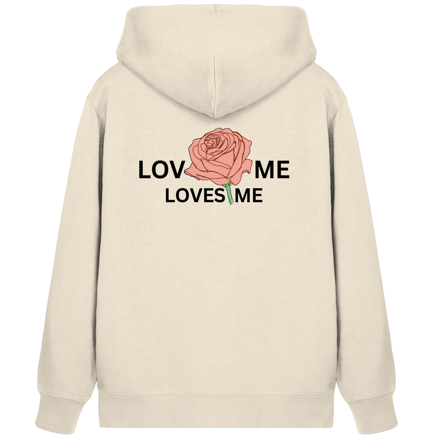 LOVES ME (Rote Rose) - Organic Zipper