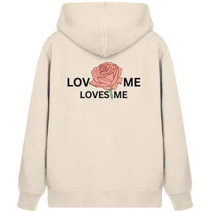 LOVES ME (Rote Rose) - Organic Zipper