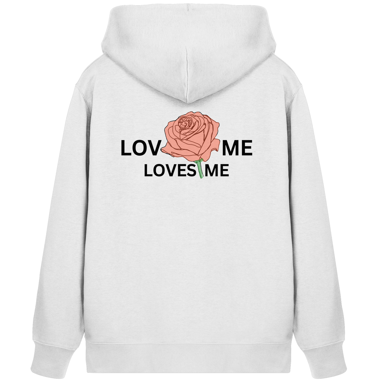 LOVES ME (Rote Rose) - Organic Zipper