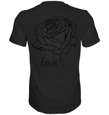 Rosen look T-shirt vor-Rückseite, verschiedene Farben - Premium Shirt
