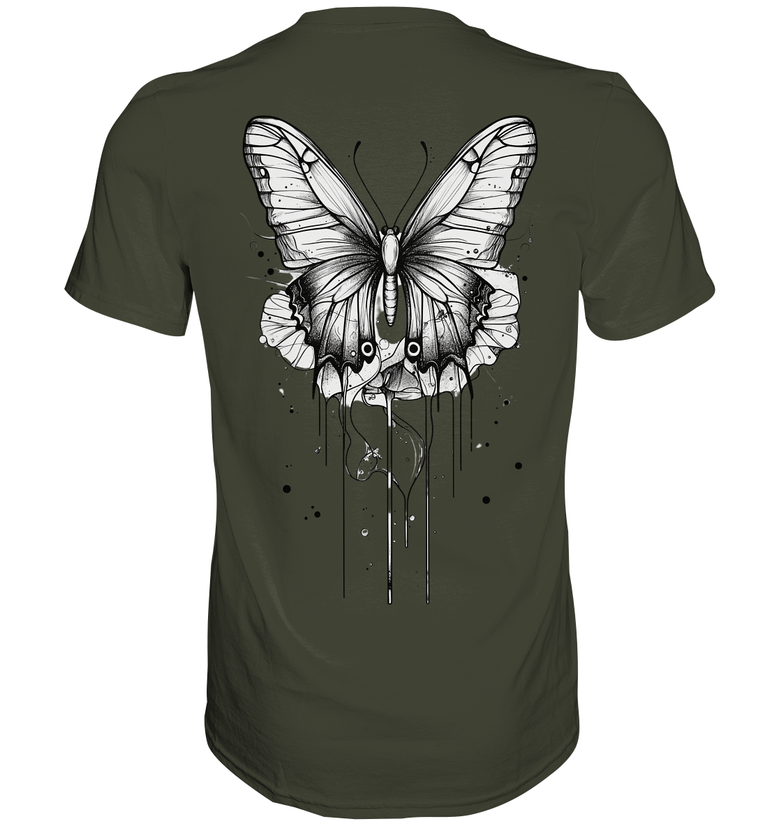 Schmetterlings träume (nur Rückseiten Druck) - Premium Shirt