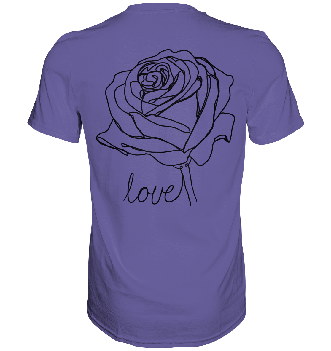 Rosen look T-shirt vor-Rückseite, verschiedene Farben - Premium Shirt