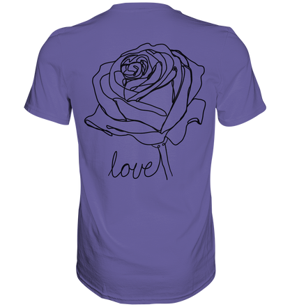 Rosen look T-shirt vor-Rückseite, verschiedene Farben - Premium Shirt