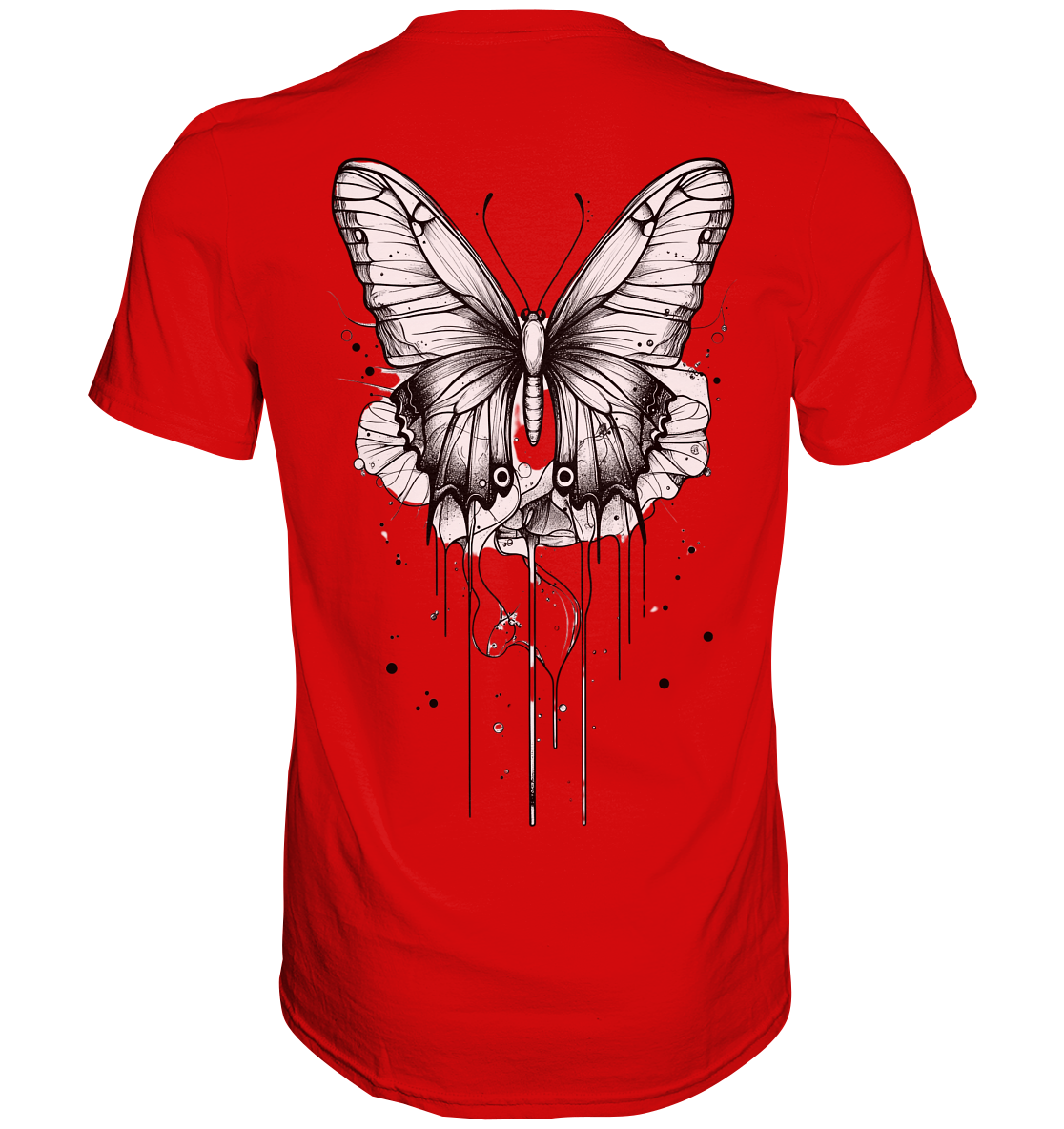 Schmetterlings träume (nur Rückseiten Druck) - Premium Shirt