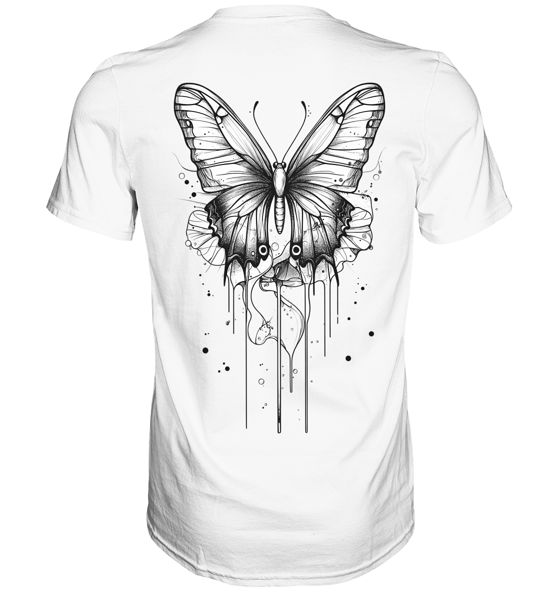 Schmetterlings träume (nur Rückseiten Druck) - Premium Shirt
