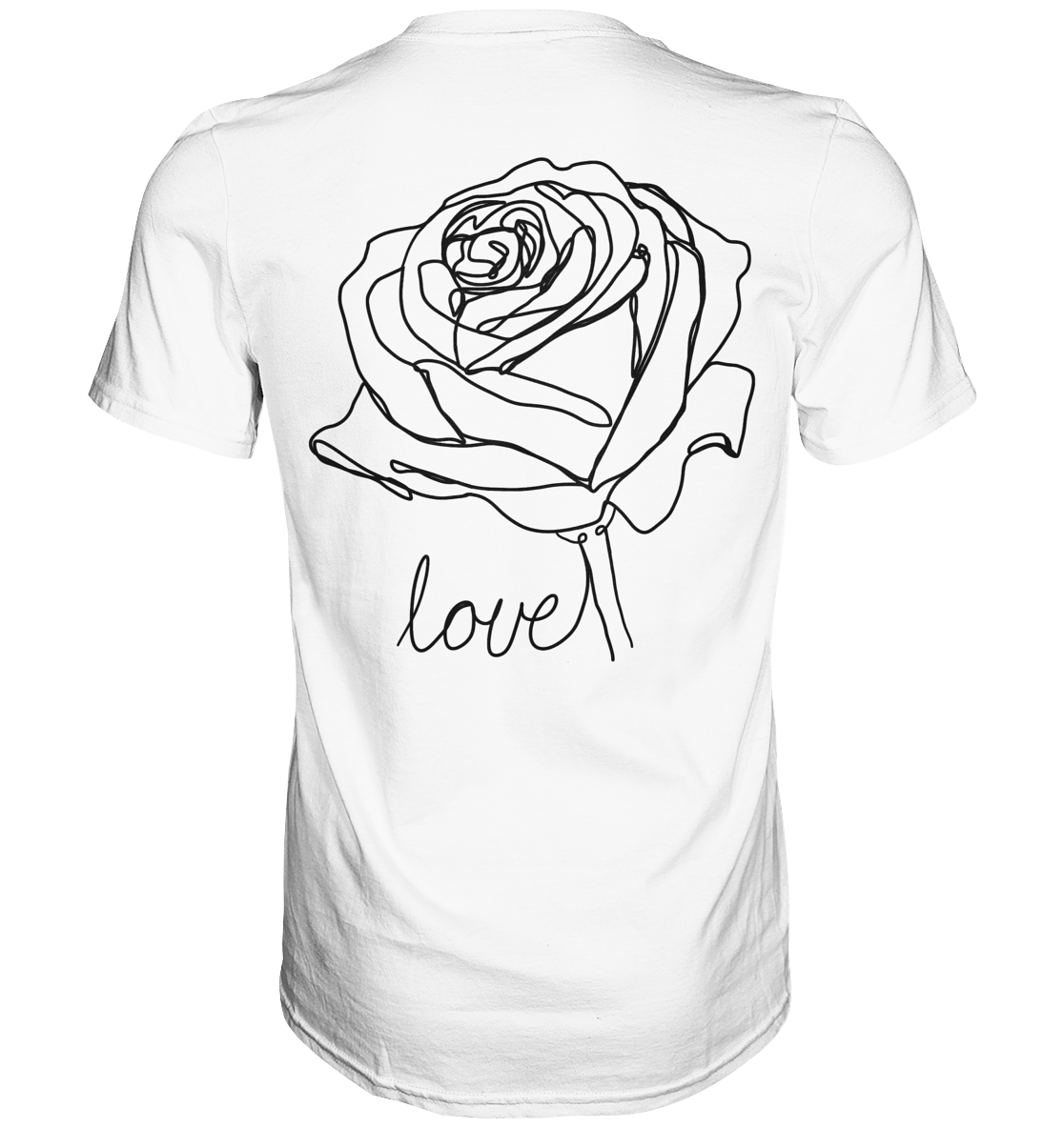 Rosen look T-shirt vor-Rückseite, verschiedene Farben - Premium Shirt