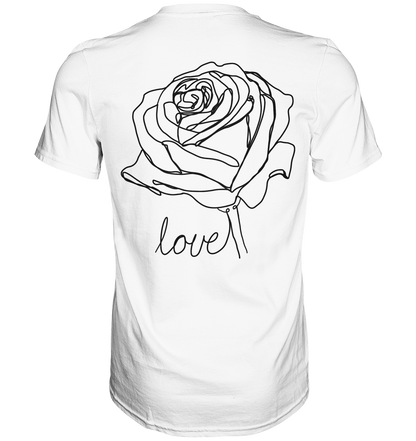 Rosen look T-shirt vor-Rückseite, verschiedene Farben - Premium Shirt