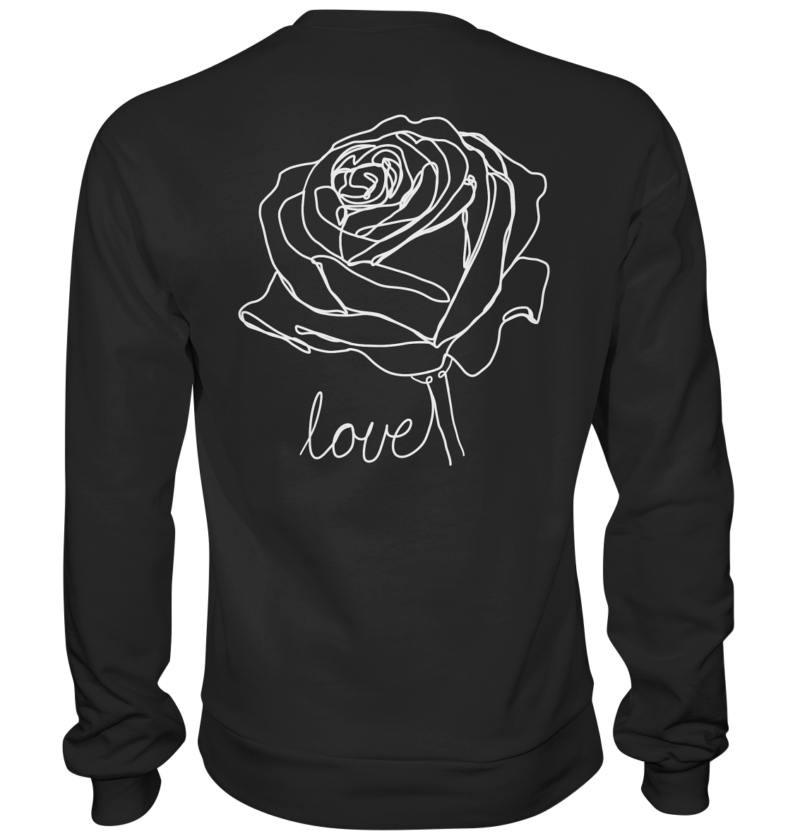 Rosenliebe Schwarz - Premium Sweatshirt
