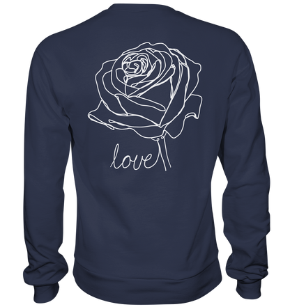 Rosenliebe Schwarz - Premium Sweatshirt