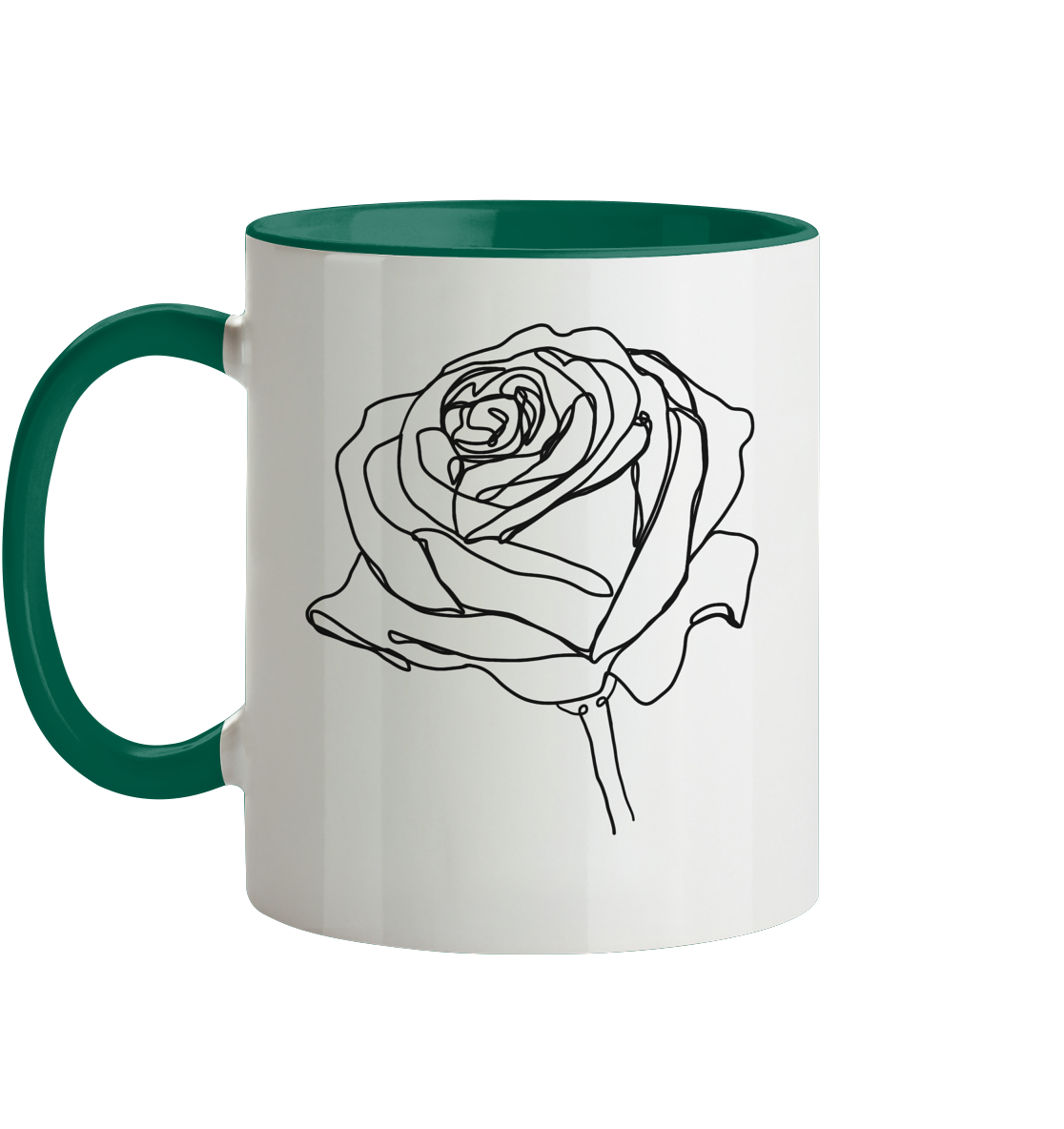 Zweifarbige Blumen Tasse - Tasse zweifarbig