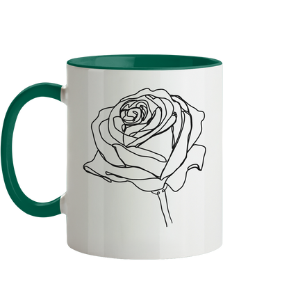 Zweifarbige Blumen Tasse - Tasse zweifarbig