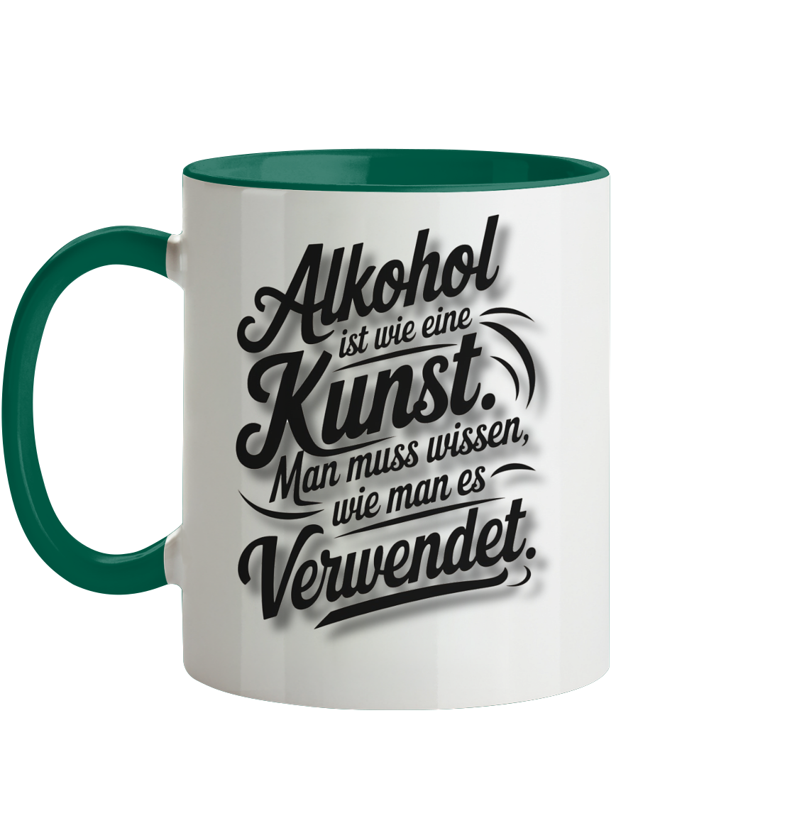 Alkohol ist wie Kunst Tasse - Tasse zweifarbig