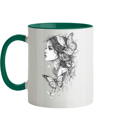 Schmetterlings Träume Trinkgefässe  - Tasse zweifarbig