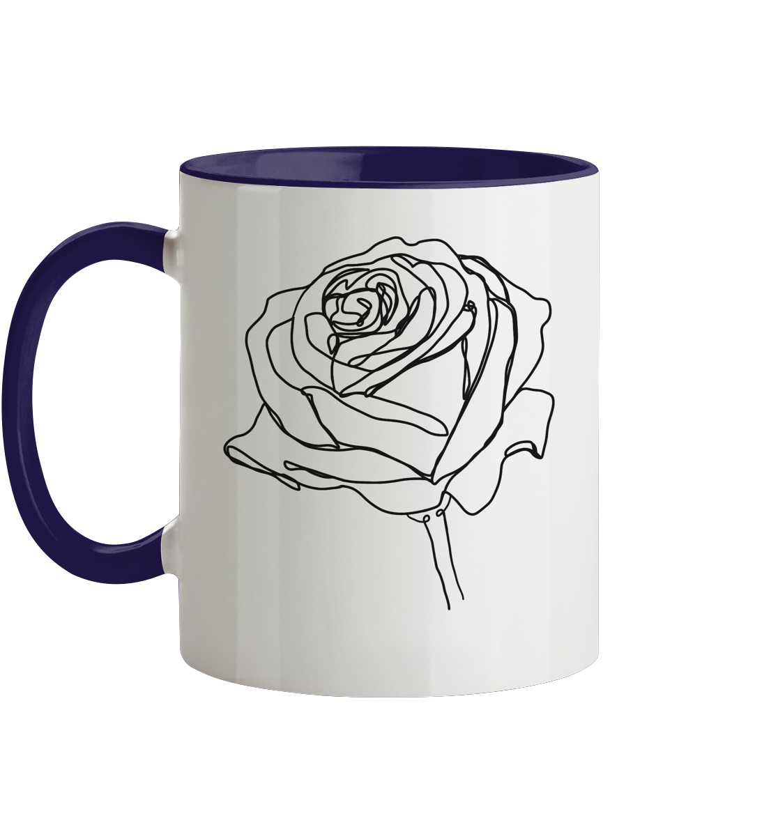 Zweifarbige Blumen Tasse - Tasse zweifarbig