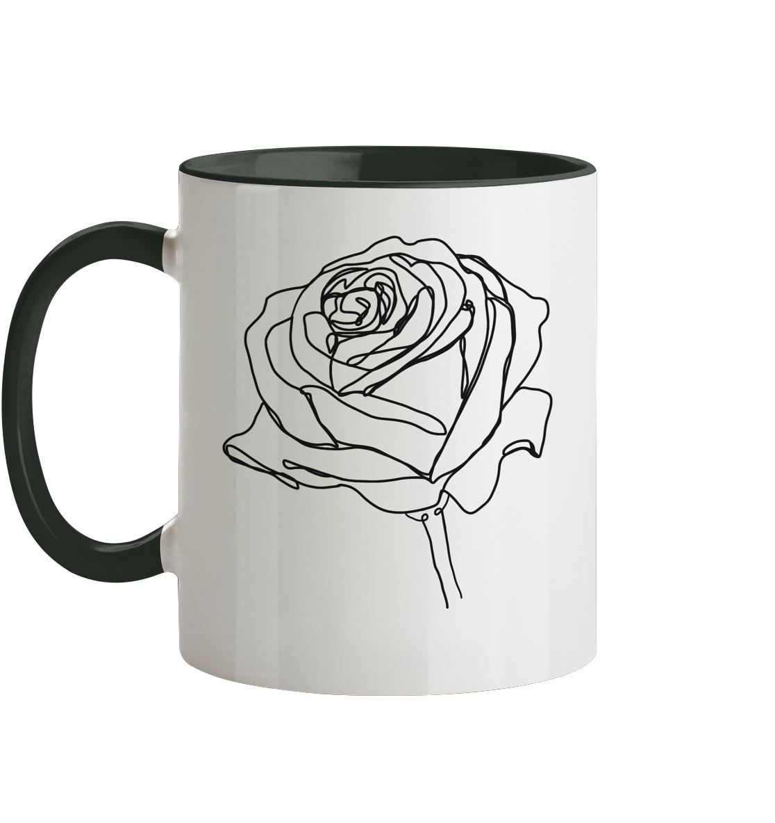 Zweifarbige Blumen Tasse - Tasse zweifarbig