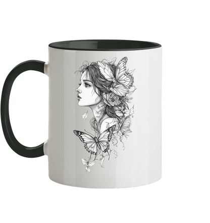 Schmetterlings Träume Trinkgefässe  - Tasse zweifarbig