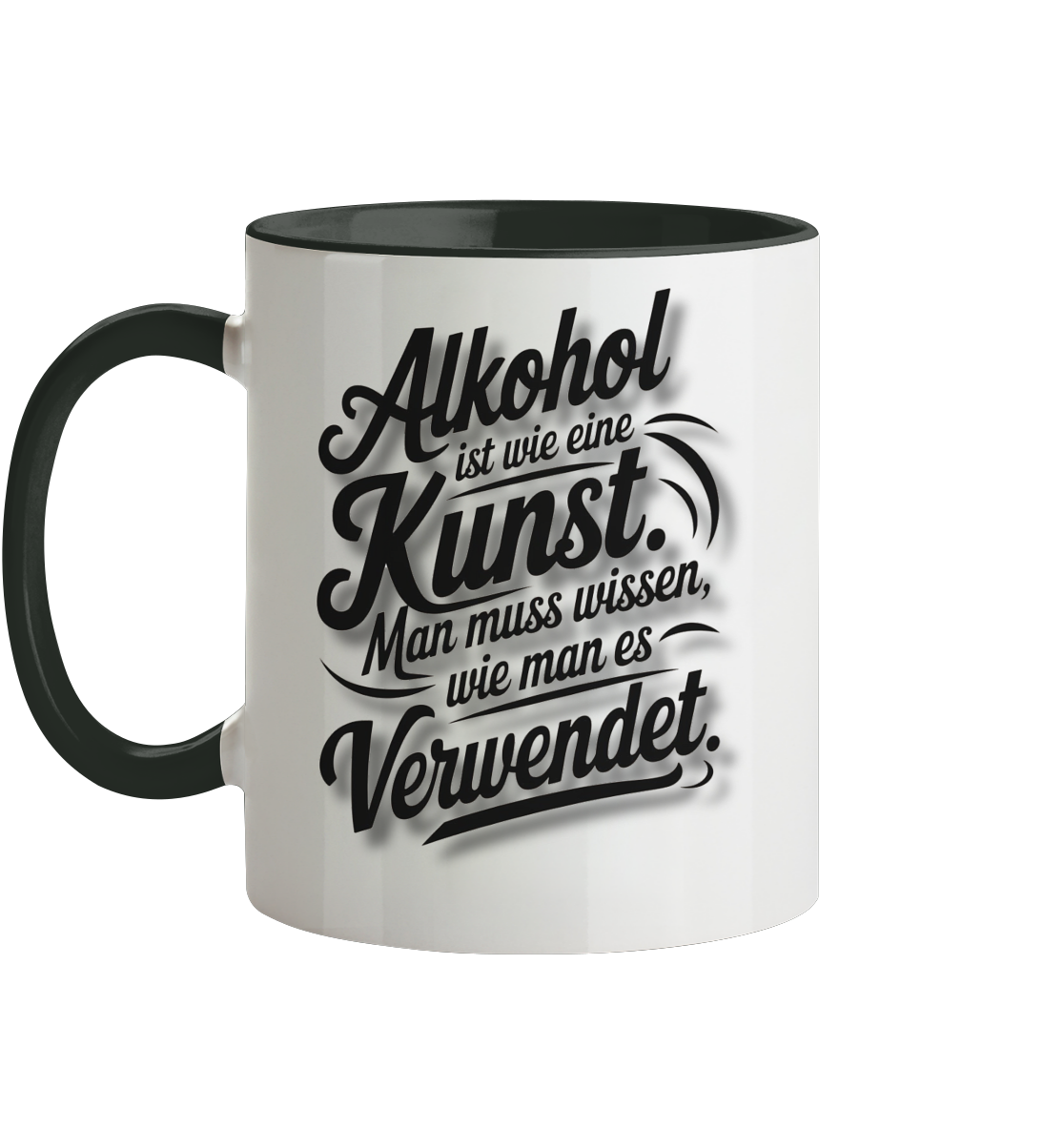Alkohol ist wie Kunst Tasse - Tasse zweifarbig