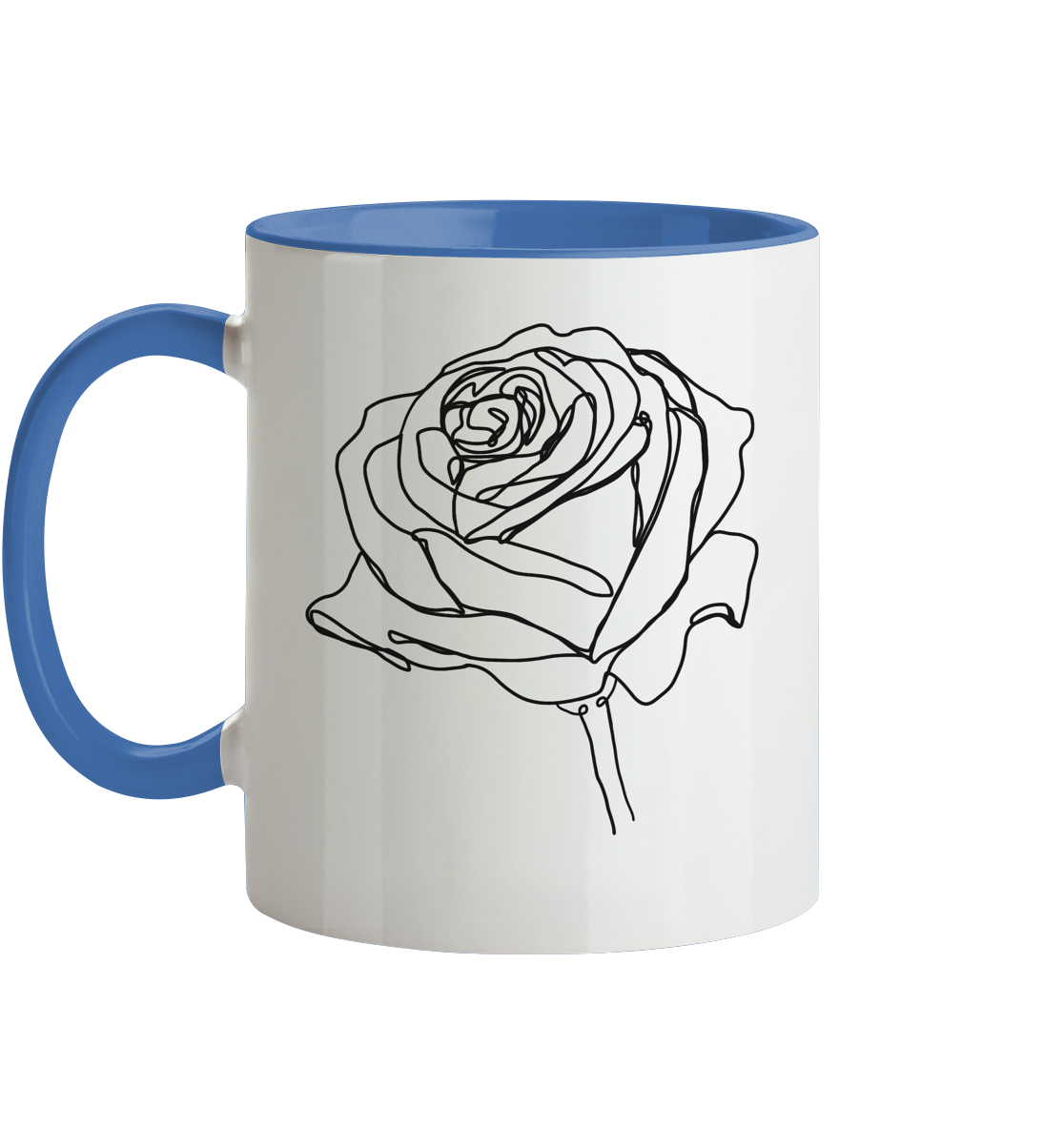 Zweifarbige Blumen Tasse - Tasse zweifarbig