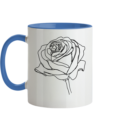 Zweifarbige Blumen Tasse - Tasse zweifarbig