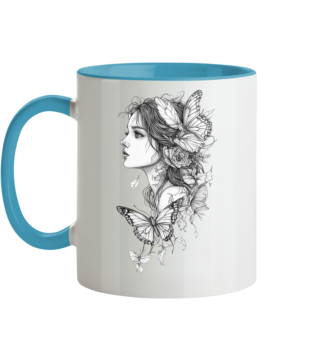 Schmetterlings Träume Trinkgefässe  - Tasse zweifarbig